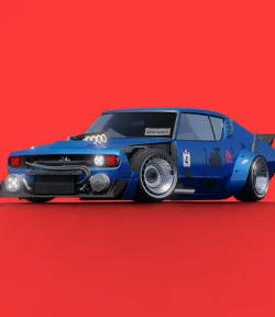 cyber car VRSTY-1 3D model