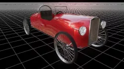 CycleKart Old school Car Low Details BLENDER EEVEE Low-poly 3D model