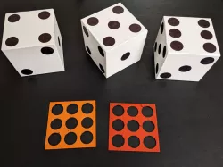 D6 Dice Face Pips Stencil