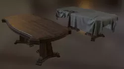 Dining table Low-poly 3D model