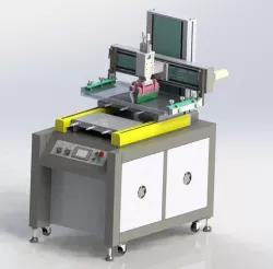 Double platform screen printing machine 3D model