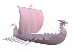 Drakkar Viking Ship 3D model