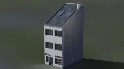 European Building 14 Low-poly 3D model