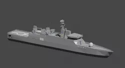 Frigate  Sigma Class Low-poly 3D model