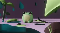frog in the rain 3D model