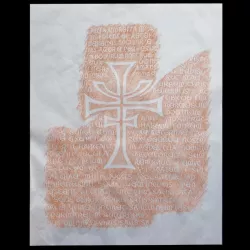 Grail tablet and shield rubbing template