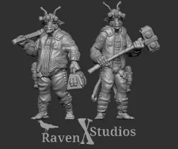 Gran Dock Worker Set 3D model