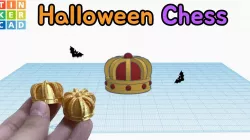 Halloween Chess Skeleton Crown of Queen