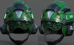 Helmet pilot scifi fantasy armor military combat soldier armor  Low-poly 3D model