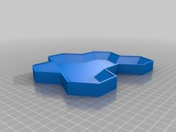 Less Thin Hexagon Parts Tray by Steve, Download free STL model