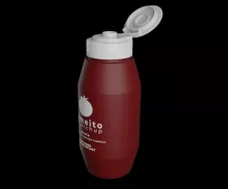 Hot Sauce Condiment Bottle 3D model