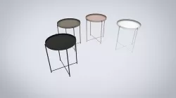 IKEA table tray black grey pink white Gladom Low-poly 3D model