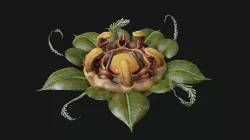 Impaling Jellyplate - Carnivorous Alien Plant Low-poly 3D model
