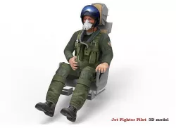 Jet Fighter Pilot 3D model