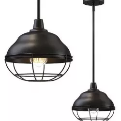Levi 10 Industrial Farmhouse Iron LED Pendant - Jonathan Y 3D model