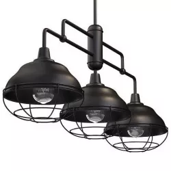 Levi Industrial Farmhouse Iron Linear LED Pendant by Jonathan Y Low-poly 3D model