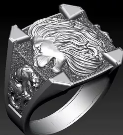 lion and panter ring 3D model