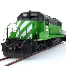 Locomotive EMD SD40-2 Burlington Northern Low-poly 3D model