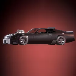 Mad Max Interceptor Low-poly 3D model