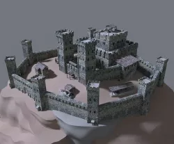 medieval castle 3D model