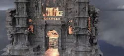 Medieval castle Christmas  3D model