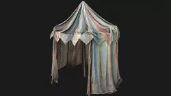 Medieval Circus Tent Market Stall  Low-poly 3D model