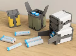 Missile Pod-style Battery Holder AA/AAA /2Hatch Type