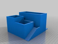 Modifed Squared Flower Pot (with *better* Hidden Drain Holes & Water tray)