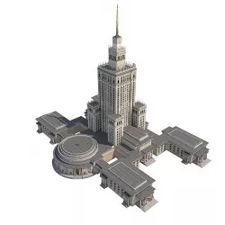 Monumental Skyscraper Low-poly 3D model