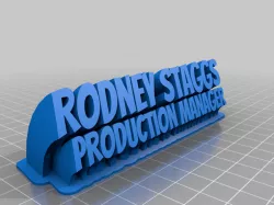 My Customized Sweeping 2-line name plate (text)