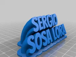 My Customized Sweeping 2-line name plate (text)