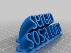 My Customized Sweeping 2-line name plate (text)