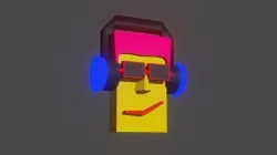 NFT Dj Character Low-poly 3D model