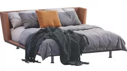 NOONU Leather Bed By Bebitalia 3D model