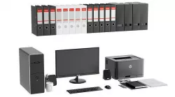 Office Black Pc Set BLENDER 3D Model Cycles 3D model