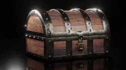 Old Rusty Chest Low-poly 3D model
