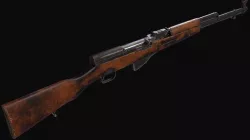 Old soviet semi automatic rifle SKS Low-poly 3D model