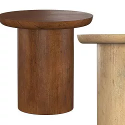OSLO PEDESTAL ROUND SIDE TABLE 3D model