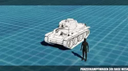 Panzerkampfwagen 38t Tank Base Mesh  Low-poly 3D model
