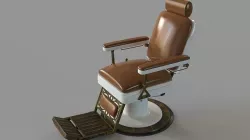 Pibbs 662 King Reclining Barber Chair 3D model