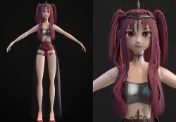 pink princess 3D model