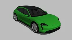 Porsche Taycan Turbo S Cross Turismo 2022 3D model