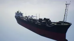 Post-apocalyptic oil tanker Low-poly 3D model
