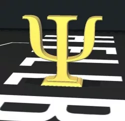 Psi Psychology symbol - Simbolo Psicologia 3D model