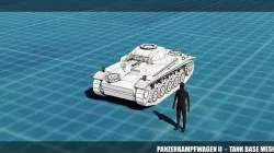 Pzkpfw II Tank Base Mesh Low-poly 3D model