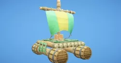 Raft Hand-Painted Low-poly 3D model