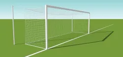 Realistic football goal or soccer goal  3D model