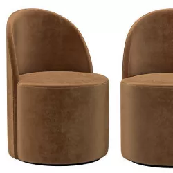 REYNAUX SLOPE FABRIC DINING CHAIR 3D model