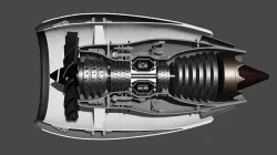 Rotating jet engine 3D 3D model