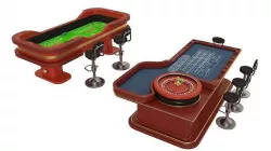 Roulette Table and craps table 3D model